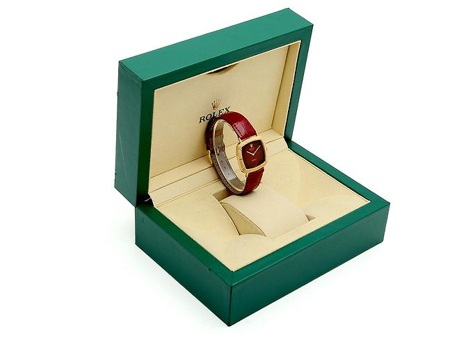 Rolex Orologio Cellini Cellini da uomo in pelle Oro Borgogna Rosso Ombré Manuale - vista 26
