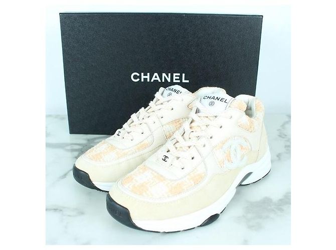 2.55 Chanel Tweed-Sneaker Orange - Ansicht 2