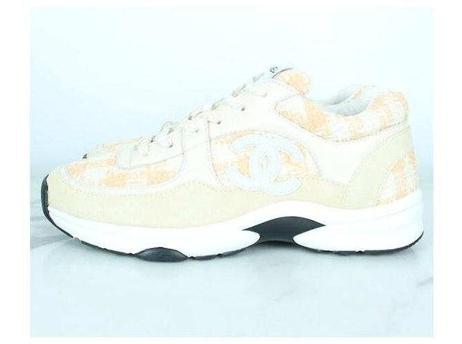 2.55 Chanel Tweed-Sneaker Orange - Ansicht 3