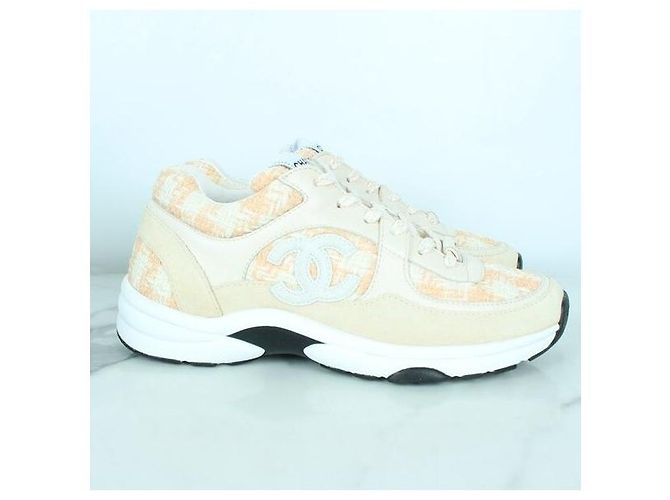 2.55 Chanel Tweed-Sneaker Orange - Ansicht 4