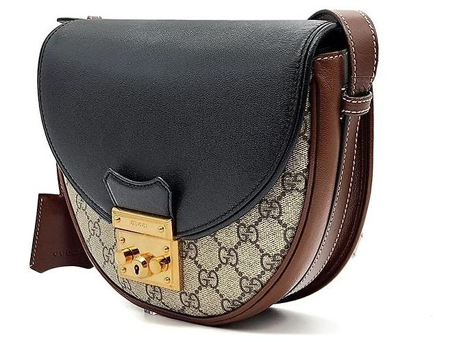 Gucci Borsa a tracolla mezzaluna Supreme Padlock Small Multicolore - vista 2