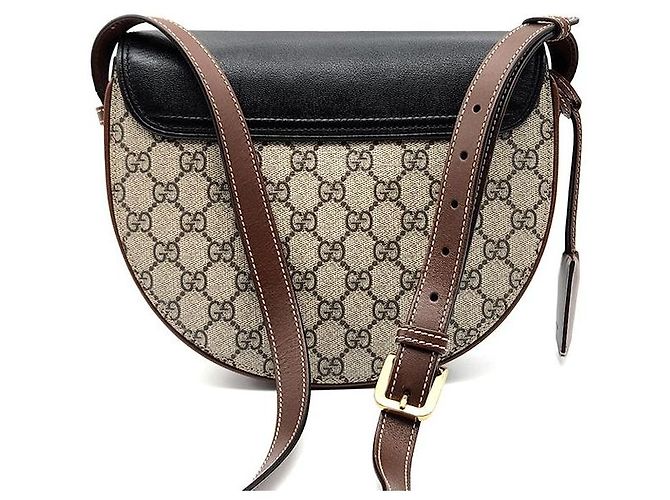 Gucci Borsa a tracolla mezzaluna Supreme Padlock Small Multicolore - vista 3