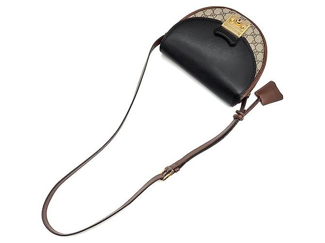 Gucci Borsa a tracolla mezzaluna Supreme Padlock Small Multicolore - vista 4