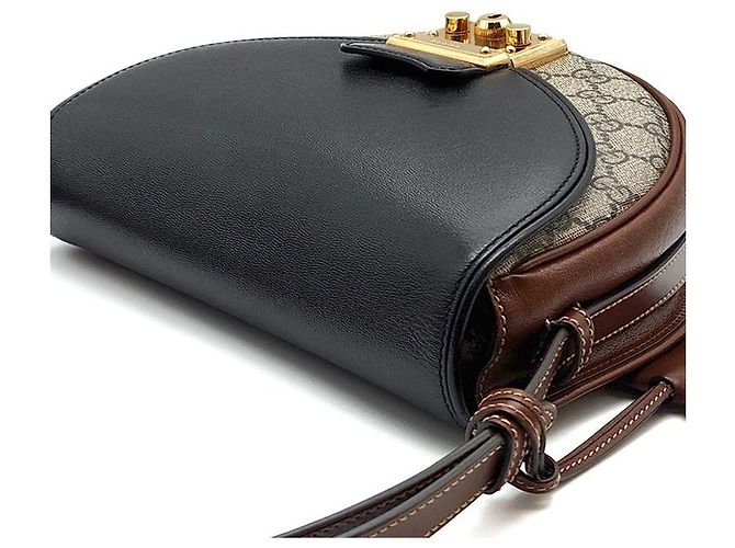 Gucci Borsa a tracolla mezzaluna Supreme Padlock Small Multicolore - vista 6