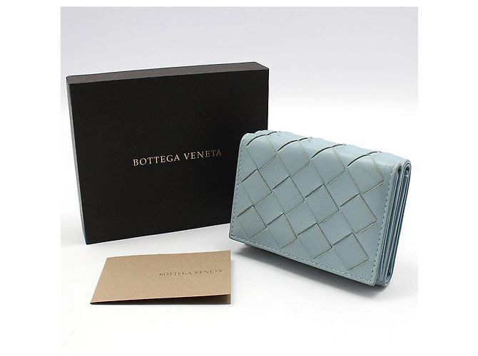 Bottega Veneta Cartera Intrecciato Azul - vista 2