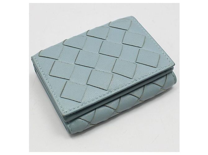 Bottega Veneta Cartera Intrecciato Azul - vista 3