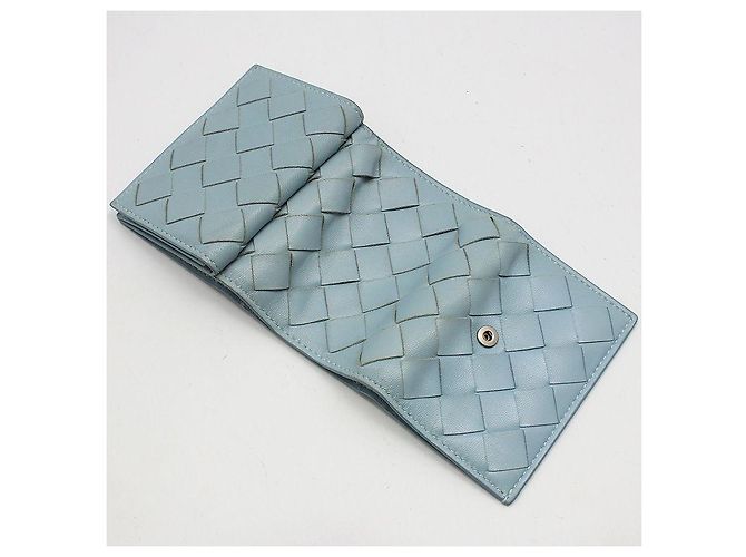 Bottega Veneta Cartera Intrecciato Azul - vista 7