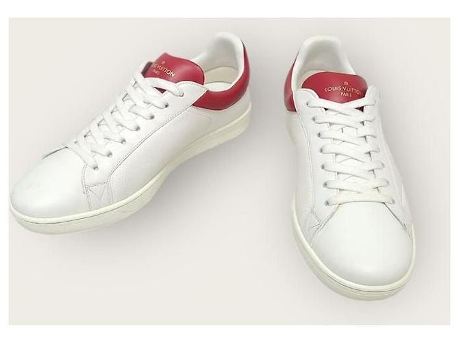 Louis Vuitton Rote Luxembourg Leder-Sneaker mit LV-Logo - Ansicht 3
