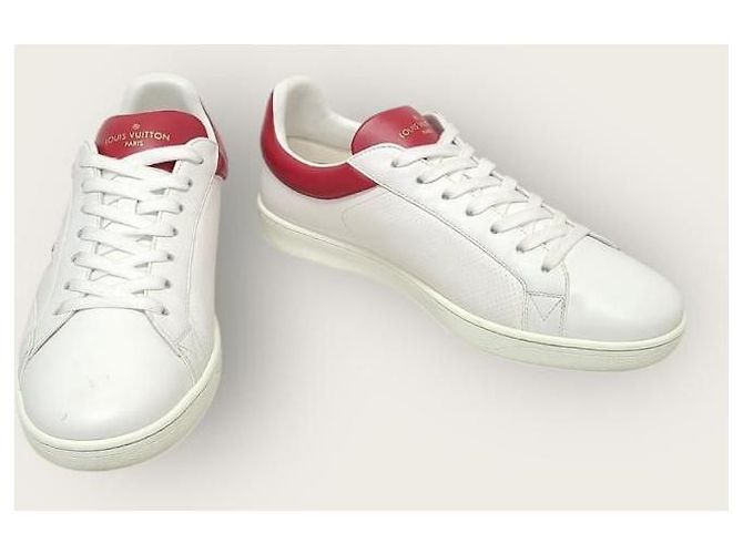 Louis Vuitton Rote Luxembourg Leder-Sneaker mit LV-Logo - Ansicht 4