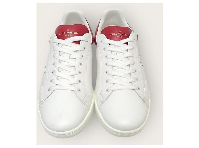 Louis Vuitton Rote Luxembourg Leder-Sneaker mit LV-Logo - Ansicht 6