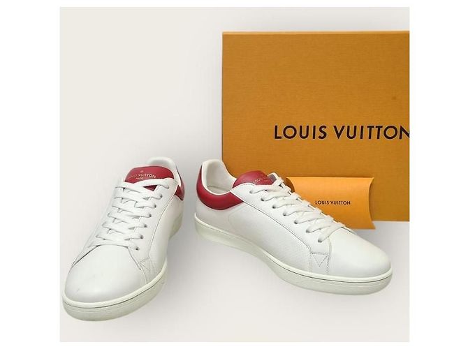Louis Vuitton Rote Luxembourg Leder-Sneaker mit LV-Logo - Ansicht 8