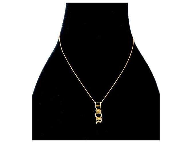 Dior Vertikales Gold-Halskette Golden - Ansicht 5