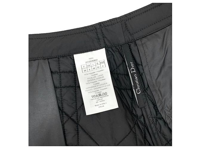 Dior Falda acolchada Christian Cannage Negro - vista 5