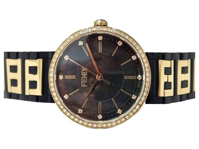 Fendi Diamant-Kombinationsuhr Schwarz - Ansicht 5