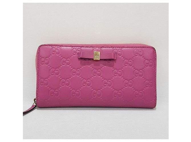 Gucci Cartera larga de cuero para mujer Sima Rosa - vista 2