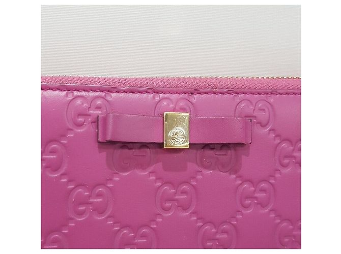 Gucci Cartera larga de cuero para mujer Sima Rosa - vista 3