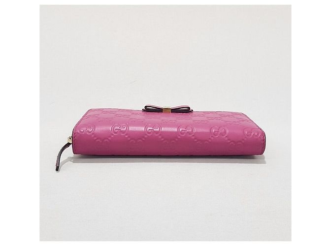 Gucci Cartera larga de cuero para mujer Sima Rosa - vista 6
