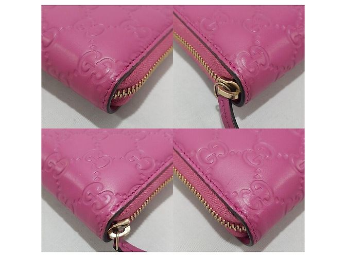 Gucci Cartera larga de cuero para mujer Sima Rosa - vista 7