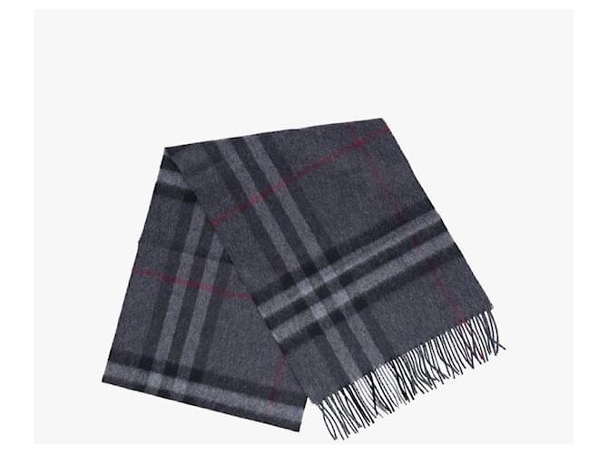 Burberry Check Kaschmir Schal mit Fransen Schwarz - Ansicht 5