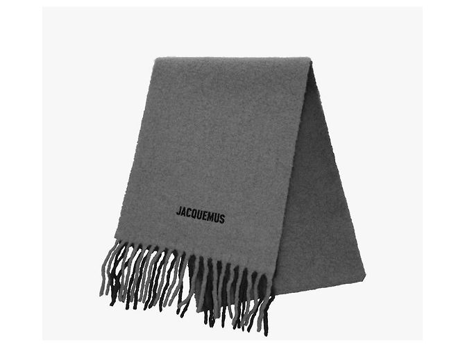 Jacquemus Sciarpa in alpaca con frange sfumate Marrone - vista 6