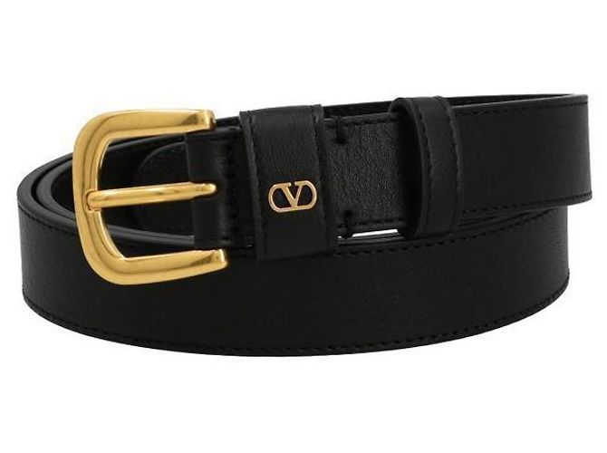 Valentino Cintura Galarbani Logo Placcata Oro Uomo PPU Nero - vista 3