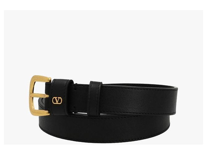 Valentino Cintura Galarbani Logo Placcata Oro Uomo PPU Nero - vista 5