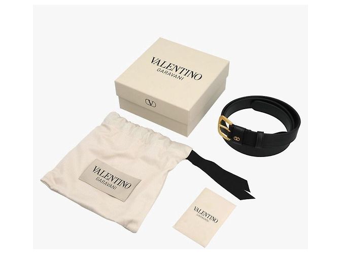 Valentino Cintura Galarbani Logo Placcata Oro Uomo PPU Nero - vista 7