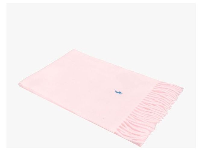 Ralph Lauren Solid Pony Wool Fringe Scarf White - view 5