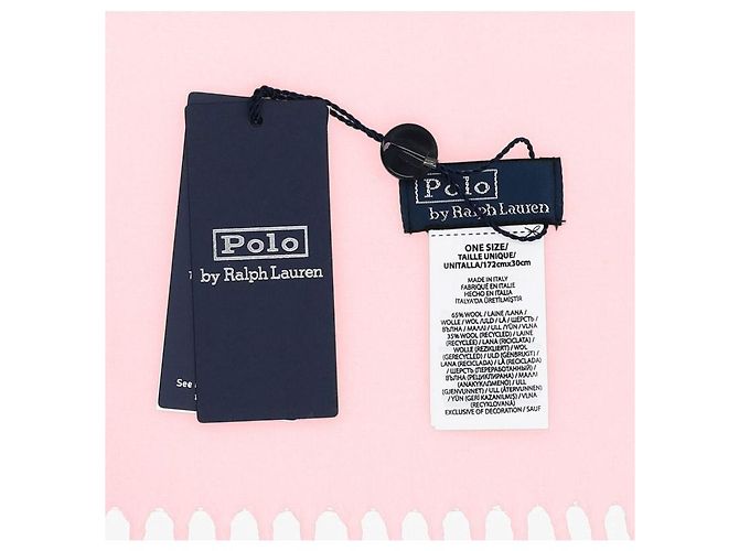 Ralph Lauren Solid Pony Wool Fringe Scarf White - view 9