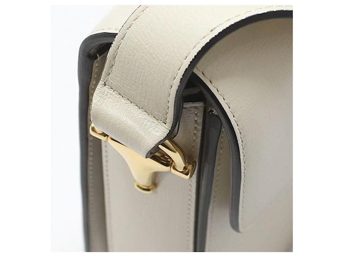 Horsebit 1955 Gucci Borsa a Spalla Gold Horsebit Medium Bianco - vista 10