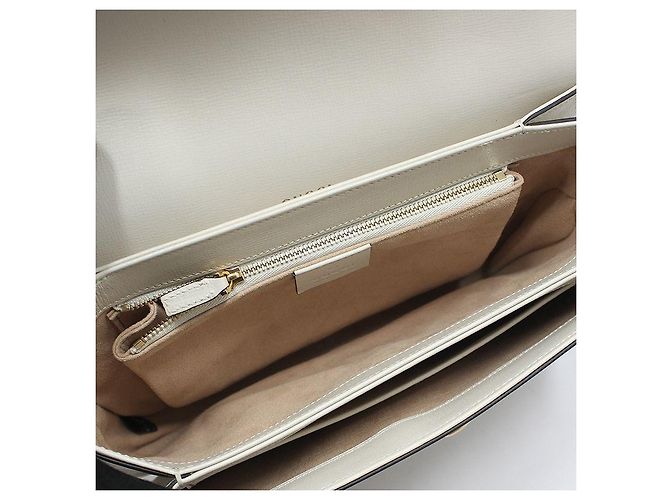 Horsebit 1955 Gucci Borsa a Spalla Gold Horsebit Medium Bianco - vista 13