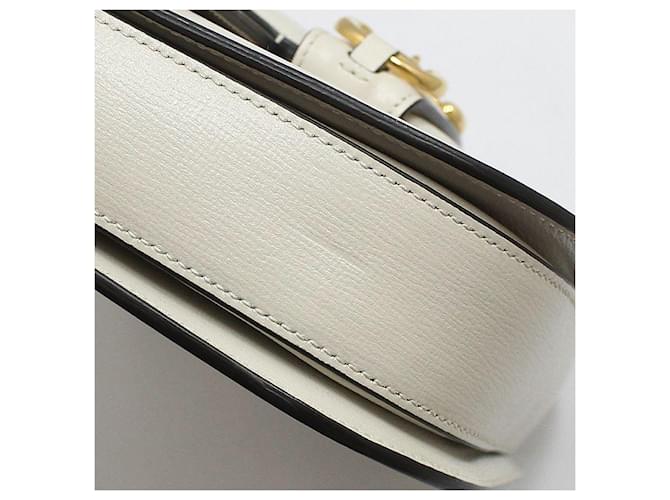 Horsebit 1955 Gucci Borsa a Spalla Gold Horsebit Medium Bianco - vista 7