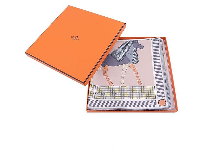 Hermès Sciarpa Toute Allure Rosso - vista 14