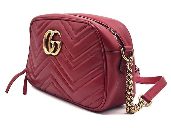 Gucci Borsa a tracolla Marmont Matelassé Rosso - vista 2