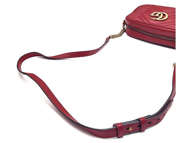 Gucci Borsa a tracolla Marmont Matelassé Rosso - vista 5