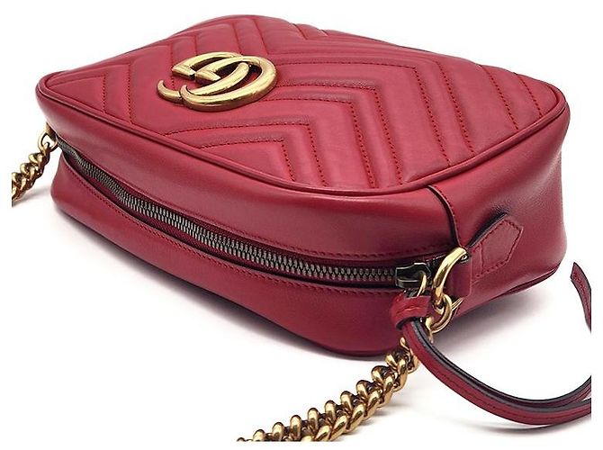 Gucci Borsa a tracolla Marmont Matelassé Rosso - vista 6