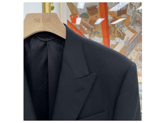 Louis Vuitton Completo Pont Neuf in cashmere nero - vista 3
