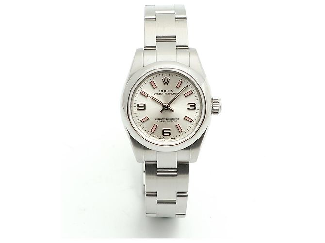 Rolex Oyster Perpetual Pink Index Damenuhr aus Stahl - Ansicht 14