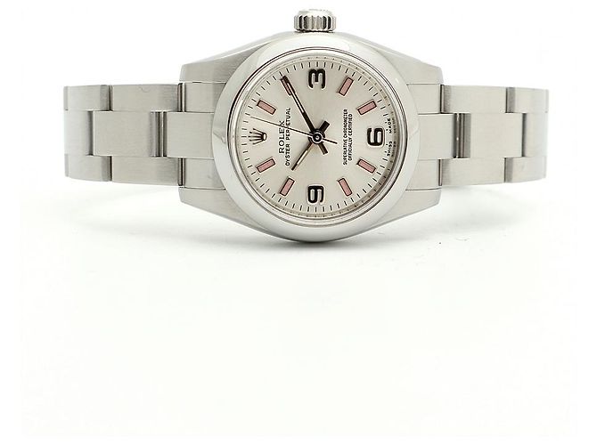 Rolex Oyster Perpetual Pink Index Damenuhr aus Stahl - Ansicht 19