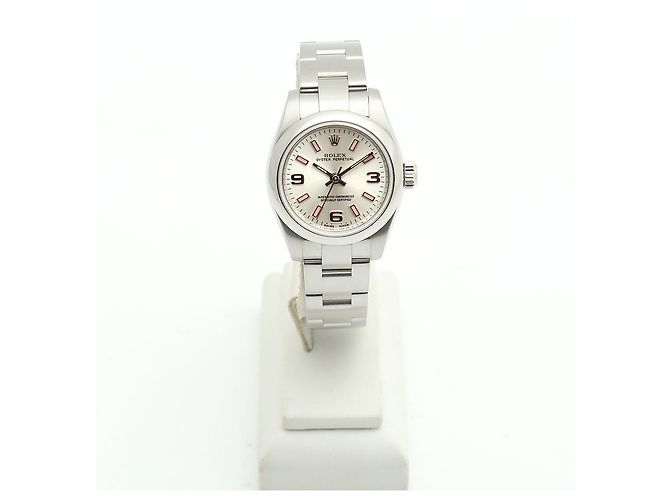 Rolex Oyster Perpetual Pink Index Damenuhr aus Stahl - Ansicht 3