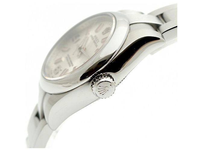 Rolex Oyster Perpetual Pink Index Damenuhr aus Stahl - Ansicht 9