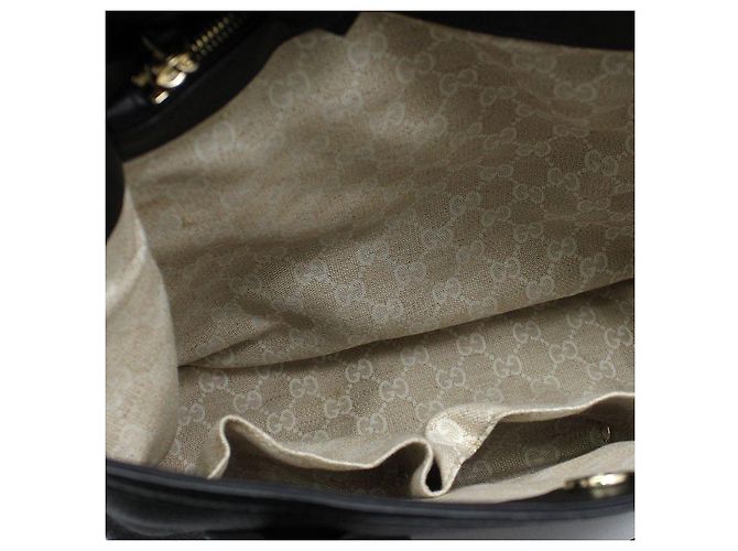 Gucci Borsa Tote Diana in pelle nera con manico in bambù Nero - vista 11