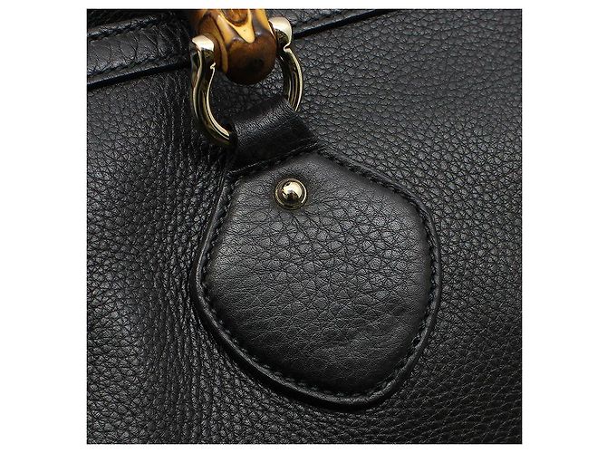 Gucci Borsa Tote Diana in pelle nera con manico in bambù Nero - vista 7