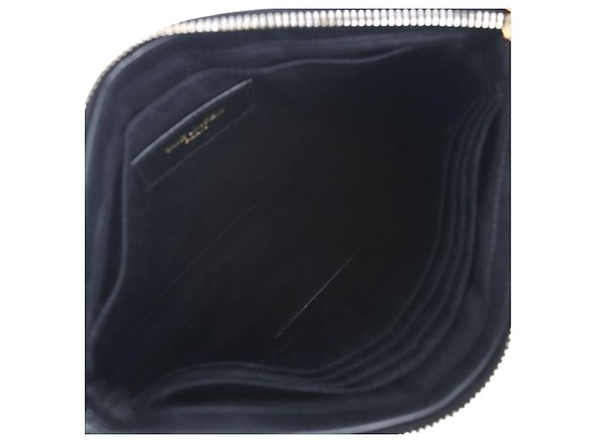 Saint Laurent Clutch piccola trapuntata Nero - vista 7