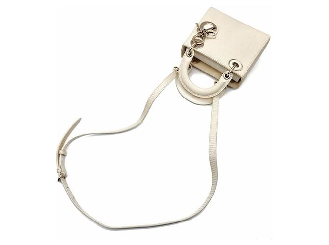 Dior Borsa Christian Lizard Lady Mini Bianco - vista 4