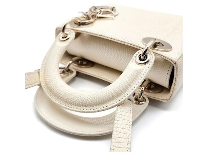 Dior Borsa Christian Lizard Lady Mini Bianco - vista 6