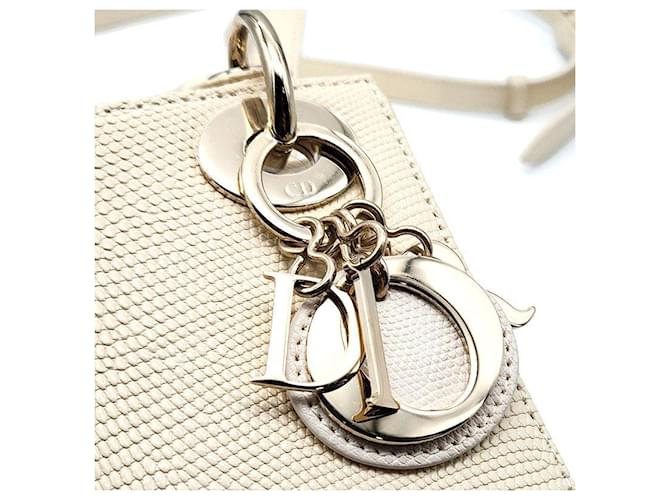 Dior Borsa Christian Lizard Lady Mini Bianco - vista 8