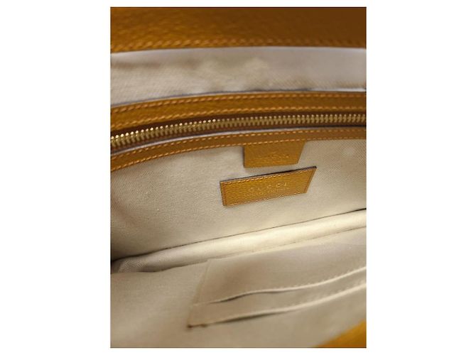 Gucci Clutch Portfolio Kai GG Supreme Giallo - vista 4