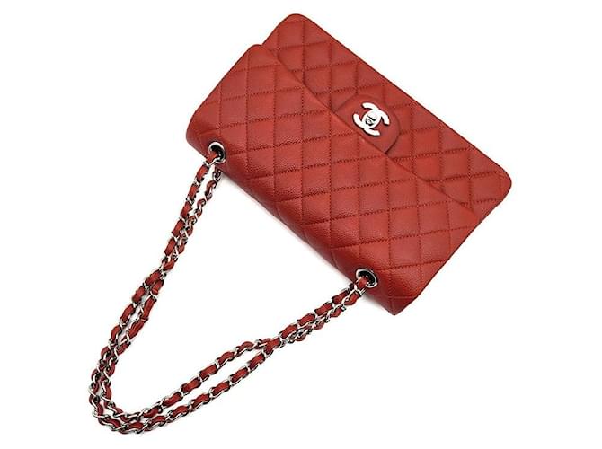 Chanel Caviar Classic Medium Rosso - vista 4