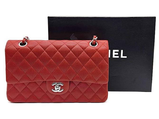 Chanel Caviar Classic Medium Rosso - vista 8